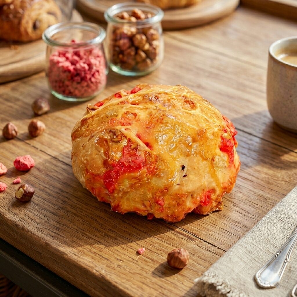 pralinette - brioche individuelle Pralinette — brioche individuelle pur beurre aux pralines de Saint-Genix, Maison Bettant Villeurbanne
