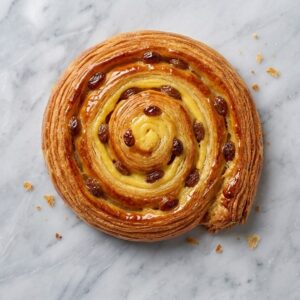 Pain russe, viennoiserie roulée aux raisins secs sans alcool, Maison Bettant