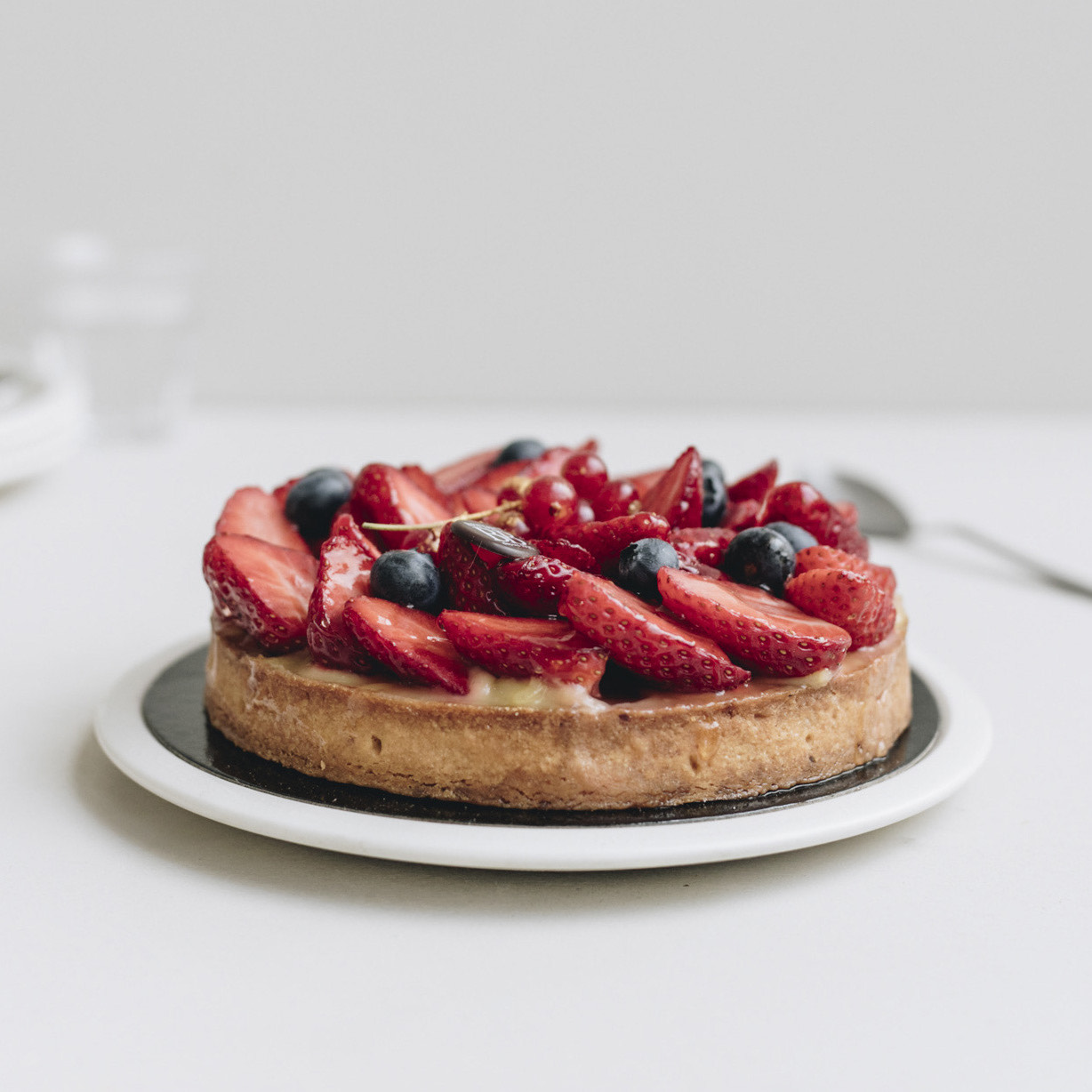 Tarte aux fraises artisanale Maison Bettant — pâte sucrée, fraises fraîches, Villeurbanne