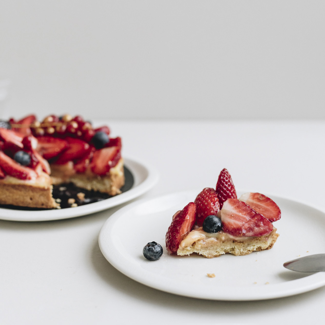 Tarte aux fraises, pâte sucrée maison, fraises fraîches – Image 2