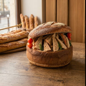 Pain surprise garni saumon — traiteur artisanal Maison Bettant, Villeurbanne (69100)