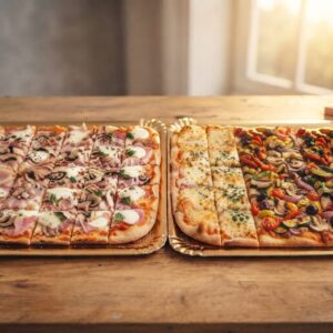 Pizza cocktail 64 portions sur plateau traiteur, Maison Bettant Villeurbanne