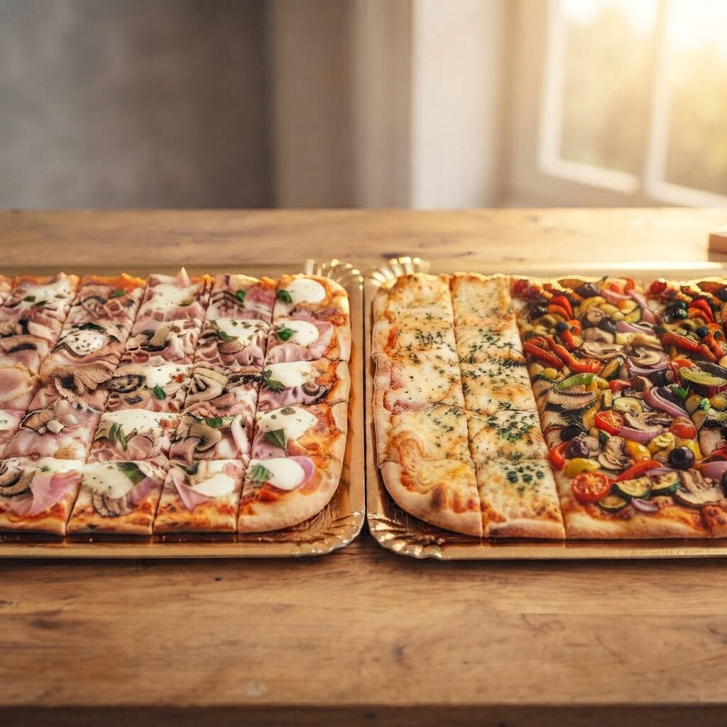 Pizza cocktail 64 portions sur plateau traiteur, Maison Bettant Villeurbanne