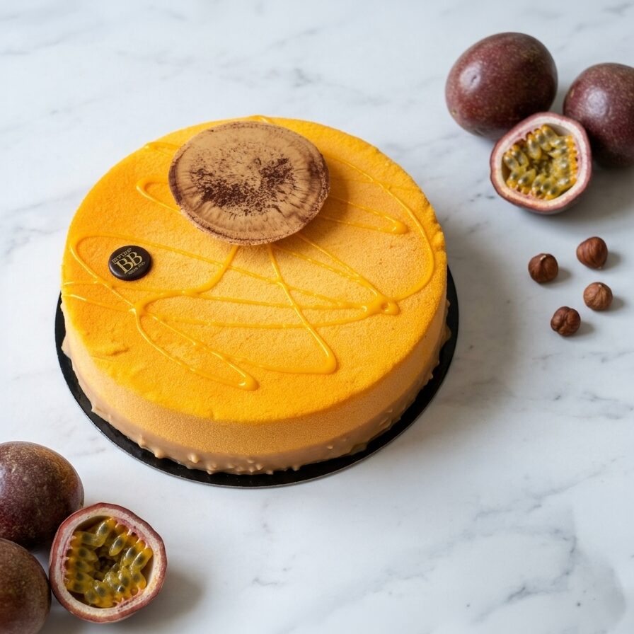 Entremet passion praliné