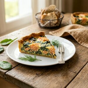 Tarte salée saumon épinard